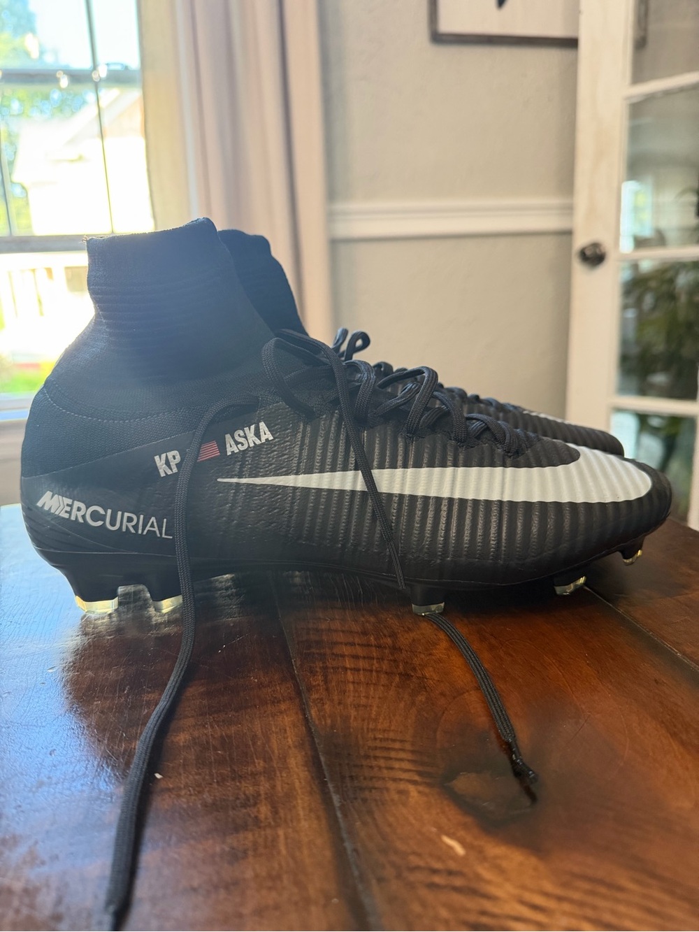 Nike Mercurial Super-fly Vapor 15 Elite FG Black & White Brand New No Box